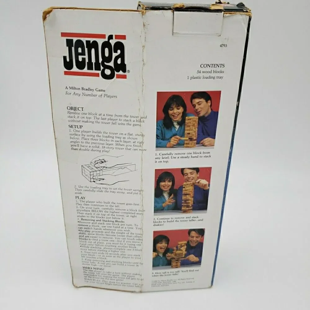 Milton Bradley jenga wood